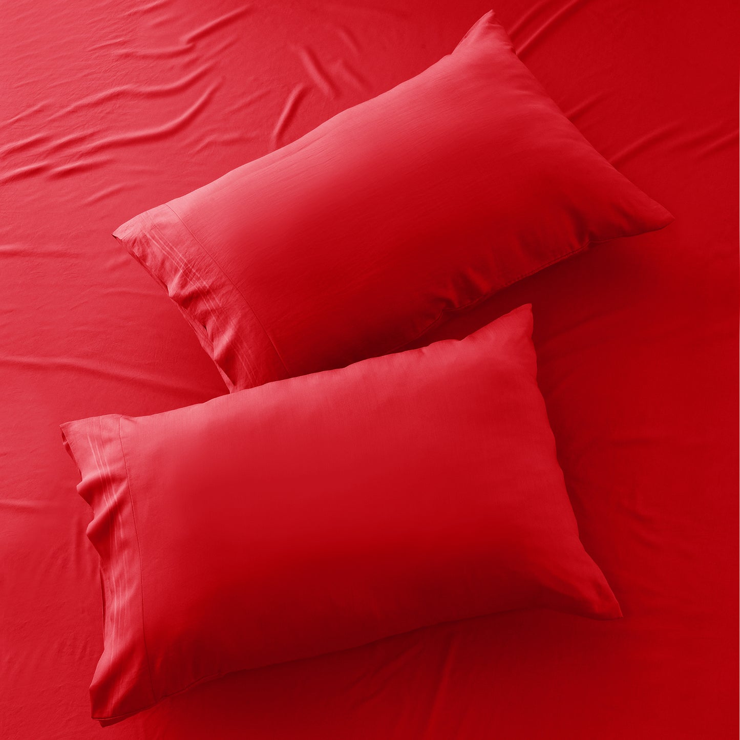Lux Decor 6 Pieces Solid Bed Sheets Set - Modern Soft Comfortable Bedding Set, Hotel Luxury Skin Friendly Cooling Sheets & Embroidered Pillowcases Without Filler - All Seasons Bed Sheet with 16 Inches deep Pocket, Breathable Skin Friendly & Cooling Sheets