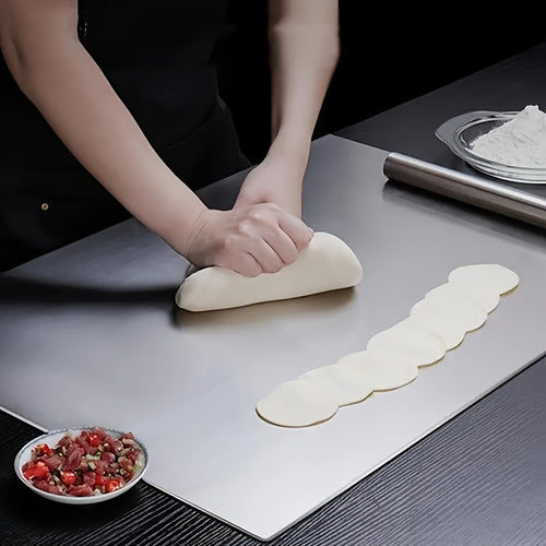 XXL Extra Large Stainless Steel Cutting Board, Suitable for Baking And Kneading Dough. A Must-have for A Safe Kitchen. High-temperature Barbecue Board for Breakfast Plates. Made Of High-quality 316 Stainless Steel, Thicken to 0.06 Inches