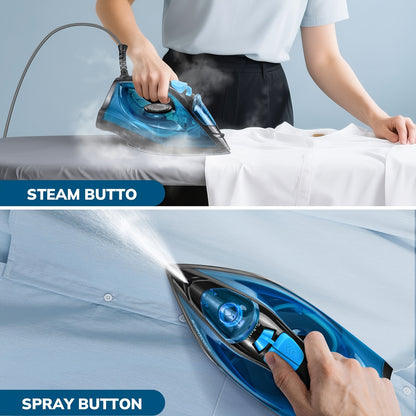 1pc Steamer for Clothes for Clothes Silencare Steam with Non-Stick Bottom Plate, High-Pressure Anti-Calc & Safety Protection, Adjustable Temperature & Steam Settings for Dry/Wet Clothes, Fast Heating (Travel Essential&travel Must Haves)