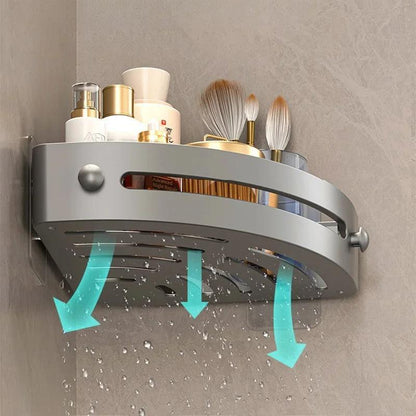 2 Layer Nail Free Bathroom Shelf, Corner Shower Shelf for Shampoo, Great Storage for Bathroom Supplies, Shelves