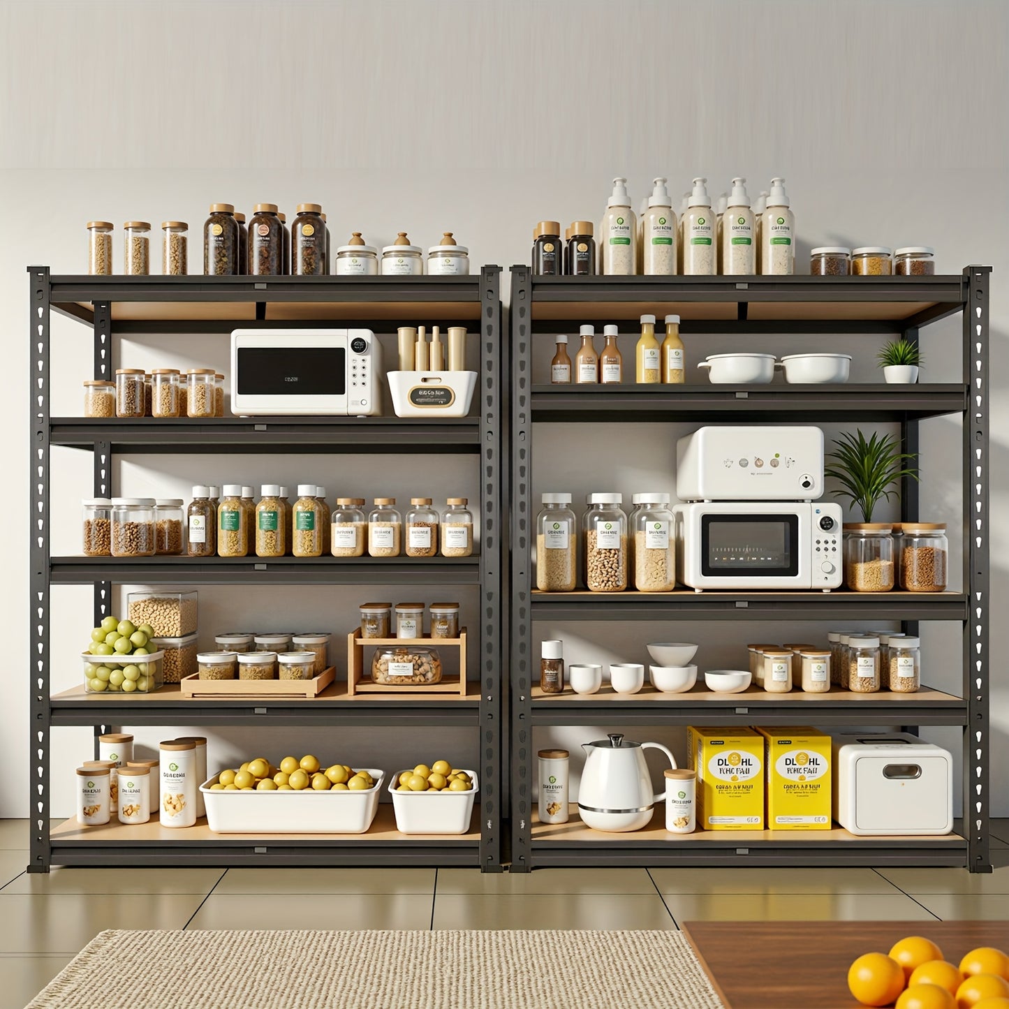 [Heavy Duty Shelving] 60" H Garage Shelving Storage Shelves 5-Tier, 60" H X 28" W X 12" D, 2000LBS Capacity Heavy Duty Adjustable Storage Shelve for Closet, Pantry & Garage Organization, Easy Assembly Required, Garage Storage, Utility Shelves