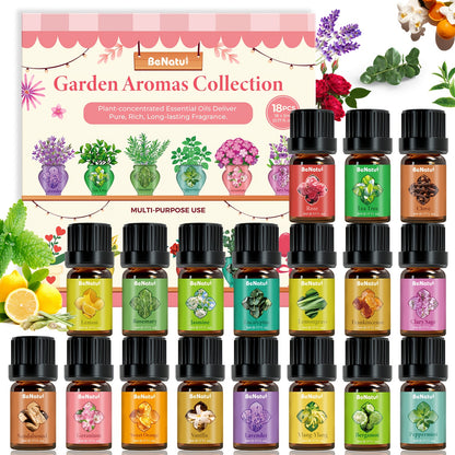 12/18/24pcs Essential Oil Set: Woody, Date Night, Coffee, Garden Fragrance Oil | Sandalwood, Cedarwood, Leather, Peppermint, Lavender, Coffee, Chocolate, Baking, Romantic Date | for Candles, Humidifier, Diffusers, Christmas/ Valentine's Day Gifts