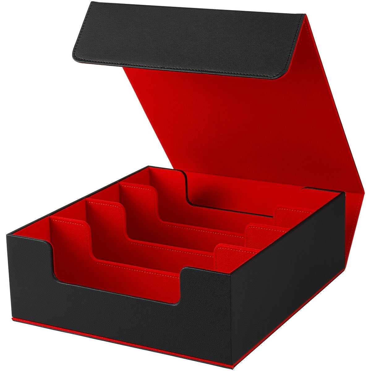 Four Row Card Box, Equipped with 24 Color Cards And 4 Card Sleeves; 4 Grid Boards, Capable of Holding Over 3000 Cards, Magnetically Sealed, Beautifully Packaged, Suitable for Gifting to Friends, Family, And Exquisite Gifts