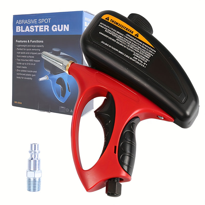 1pc Sand Blaster For Air Compressor - Abrasive Air-Powered Small Nozzle Pneumatic Sandblasting Gun - Metal, Glass, Anti-Rust - For Home Improvement & Auto Repair - Ideal Gift for DIY Enthusiasts & Mechanics
