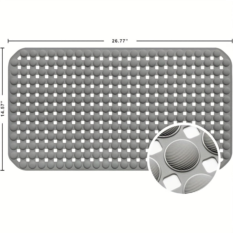 SELIBRE Bath Mat, TPR Material Suction Cups Shower Mats for Inside Shower, Machine Washable Quick Dry Bathtub Mat for Bathroom And Spa