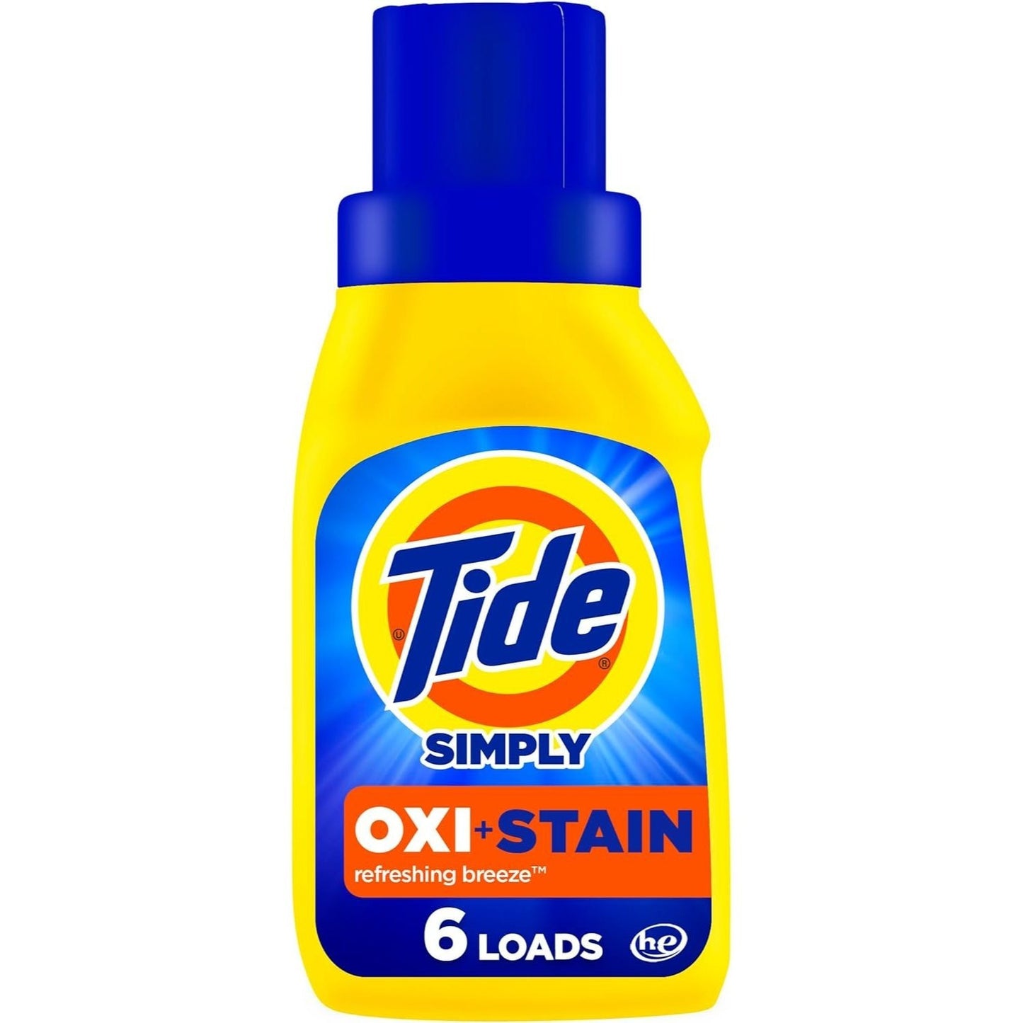 Tide Simply + Oxi Liquid Laundry Detergent, Refreshing Breeze, 6 loads, 10 fl oz, Pack of 12
