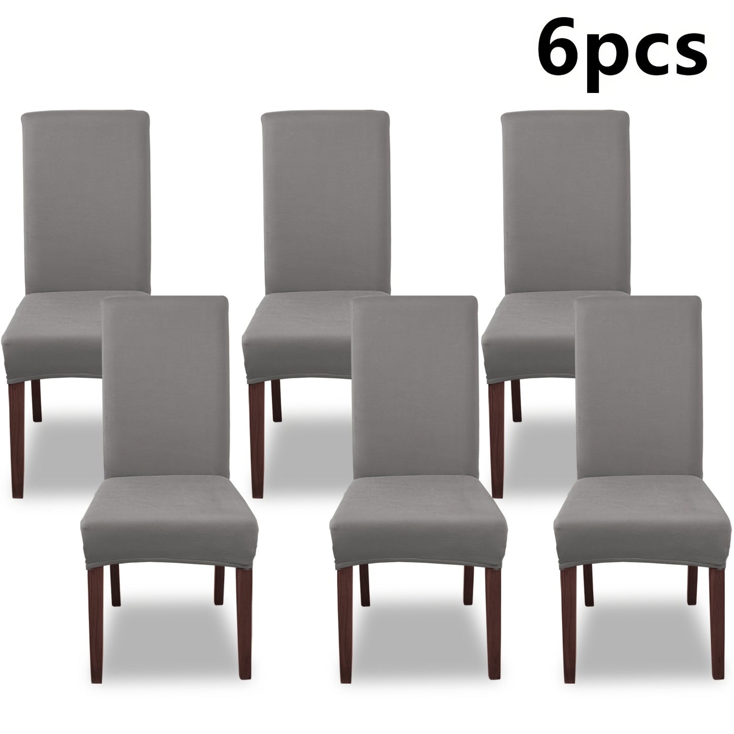 4pcs/6pcs Sliky Fiber Fabric Elastic Home Kitchen Chair Covers, 4/6pcs Set Milk Elastic Home Kitchen Dining Chair Slipcover, Chair Cover, Furniture Protector for Wedding Office Living Room Hotel, Home Decoration, Wedding Season