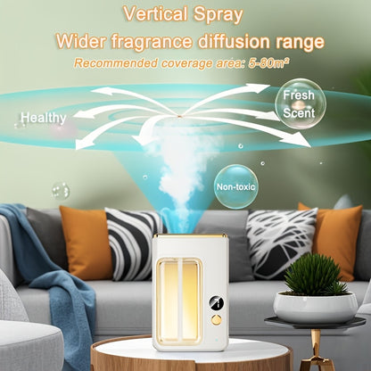 Essential Oil Aromatherapy Diffuser Set, Humidifier with Essential Oils 1/4/8 Hour Timer, 5.07oz Volume, 7 Spray Levels, Aromatherapy Humidifier with Room Decoration Function Mini Aromatherapy Machine