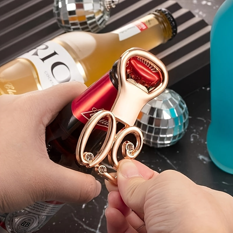50pcs Birthday Bottle Opener Party Favors Rhinestones Birthday Souvenirs Wedding Anniversary for Guests Beer Opener Party Favors Decoration(Golden, 50th Style)