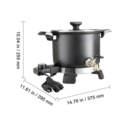 VEVOR 5 Liter Wax Melter for Candle Making, Large Electric Wax Melting Pot Easy Pour Spout, 4-level Temperature Control, Easy Clean for Candle Soap Cream Beauty Bulk Production Business or Home