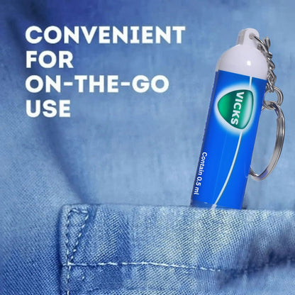Nasal Inhaler Aromatherapy Stick with Keychain – 0.5ml Portable Mint Scent Aromatic Inhaler for Travel, Office & Everyday Carry – Refreshing Personal Care Stick, 4-Count or 24-Count Pack
