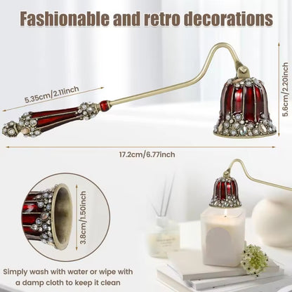 Elegant Candle Snuffer Candle Extinguisher Long Handle Candle Accessory Metal Wick Flame Snuffer Wick Snuffer Home Decor Gift