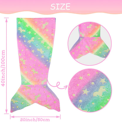 Tail Sleeping Bag & Blanket - Mermaid Tail Bedspread Suitable for, Anti-Kick Quilt, Flannel Bed Cover, Bedding for and (Multicolor///) 200GSM