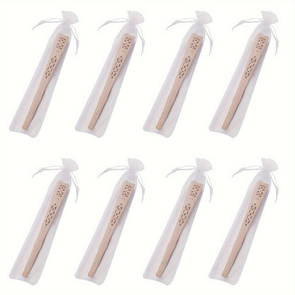 Wooden Folding Fans Bulk 50 Pack Sandalwood Hand Fans with Gift Bags for Wedding Favors Baby Shower Party Decoration Vintage Handheld Fan