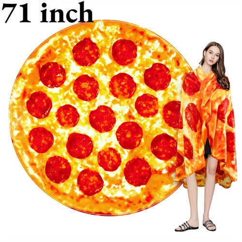 3 Styles Cozy And Stylish Flannel Throw Blanket with Realistic Food Print - Fun Burrito, Pizza, Donuts Design, Digital Print Foodie Throw, All-Season Lightweight Throw Blanket for Couch, Sofa, Office, Bed, Camping, And Travel