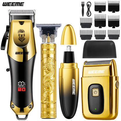 WEEME Enjoy The Game! • Passionate Ball Game • 2/4pcs Hair Clipper Set • Men's Electric Shaver • Nose Hair Trimmer • Razor • DIY Haircut Kit with Barber Accessories • Rechargeable Grooming Set • Gift for Husband Or Dad