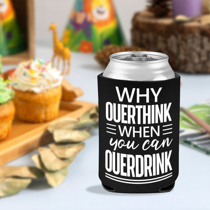 6pcs Neoprene Beer Can Coolers with Funny Drinking Phrases & Sobriety Humor - Insulated Drink Sleeves for Soda, Lager, Parties (Non-) - Durable Cylindrical Sleeve for Bachelorette, Oktoberfest, Camping - "I Identify as Soda