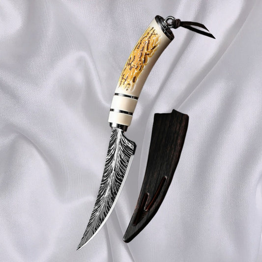13.5-inch Large Eagle Head Kitchen Knife - Featuring A Sharp 420 Stainless Steel Blade, Engraved Handle, And Durable Construction, This Kitchen Knife Is Perfect for Handling Meat And Makes An Ideal Gift for Cooking Enthusiasts.