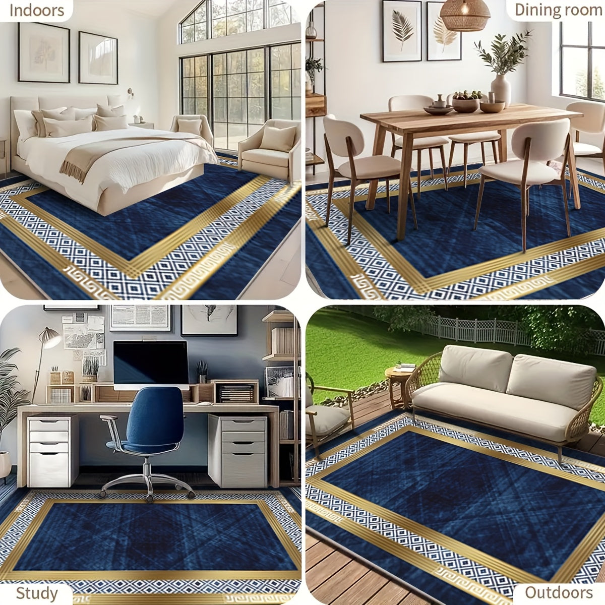 1pc Luxury Imitation Cashmere Anti-slip Rug Washable for Home Decor Rug for Living Room, Bedroom, Dining Room, Home Office, Basement, Outdoor Camping, Area Rugs Home Decoratio