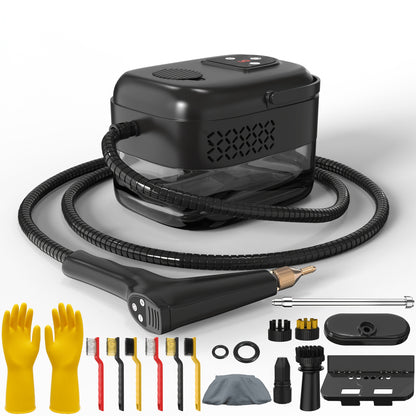 High-pressure And High-temperature Steam Cleaner, Household Steam Cleaner Handheld, High-temperature Carpet Cleaner, Easy to Carry, LCD Display, Multi-speed Control Button, Suitable for Kitchen Fume, Sofa, Tile Gap Cleaning