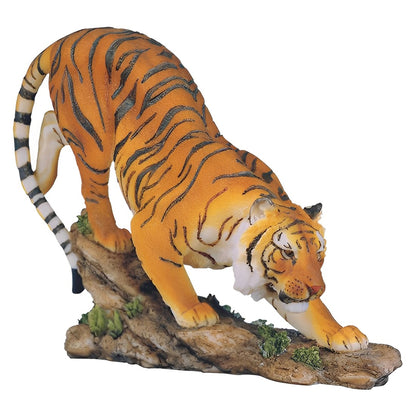 6"H Orange Bengal Tiger Wild Cat Animal Figurine Statue Sculpture Ornament Decoration Home/Room Decor and Perfect Gift Ideas for House Warming, Holidays and Birthdays Great Collectible Addition
