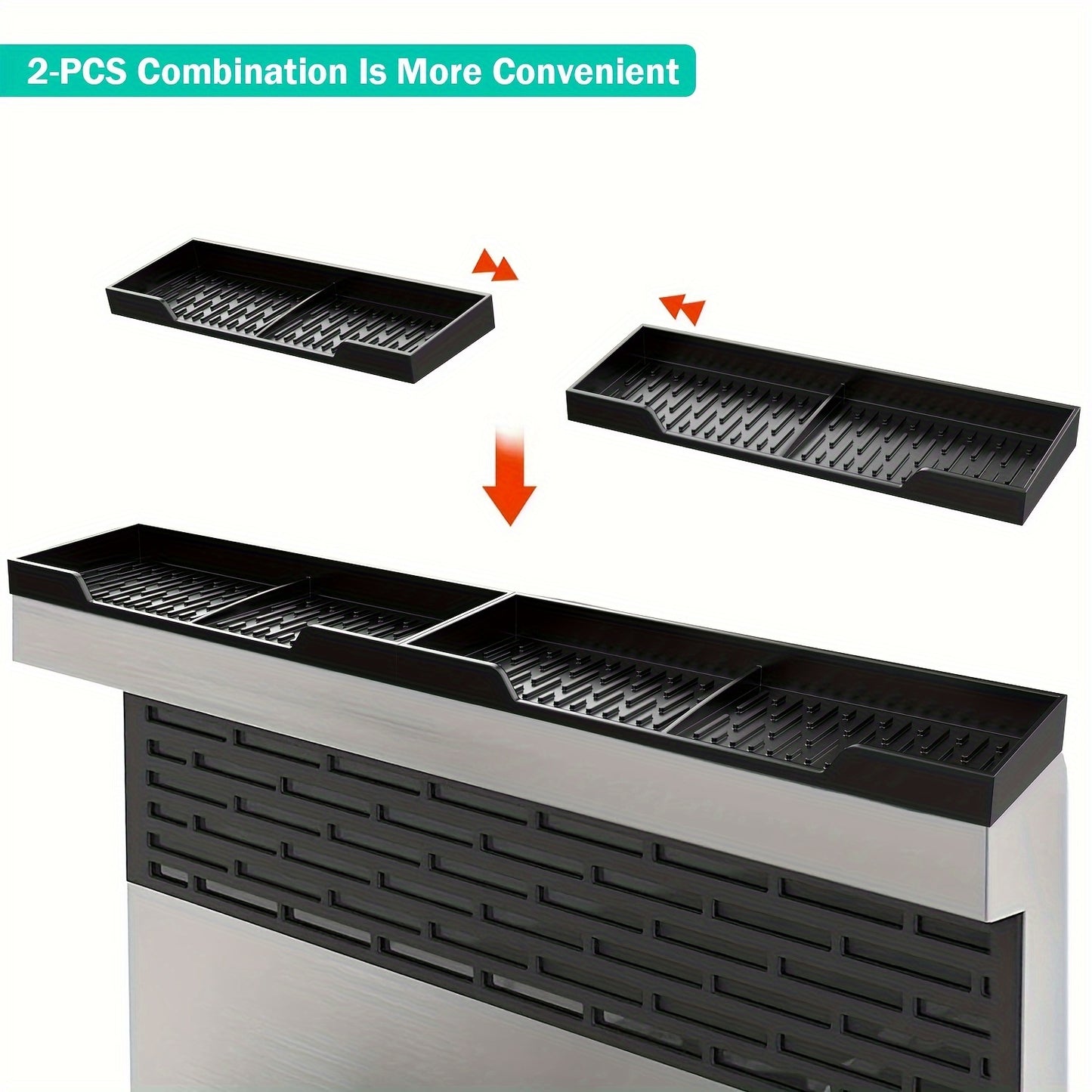 30 Inch Silicone Stove Oven Top Shelf Magnetic For Kitchen Gadgets, Soft Flexible Strong Magnetic Heat Resistant Spice Rack Kitchen Organizer For Over Oven Stove