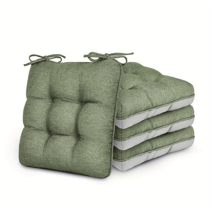 New Year 4/8pcs Memory Foam Chair Cushions, M L Size Available, Outdoor/Indoor Chair Pads for Dining Chairs 4/8 Pack, Seat Cushions for Kitchen, Dining Room, Office, Patio Chair