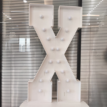 Cool White 120cm/4FT Tall Lighted Holiday Displays, LED Letter Board, BABY, LOVE, HBD With Cool White Lights For Wedding, Proposal, Birthday Party, Anniversary, Graduation Decor