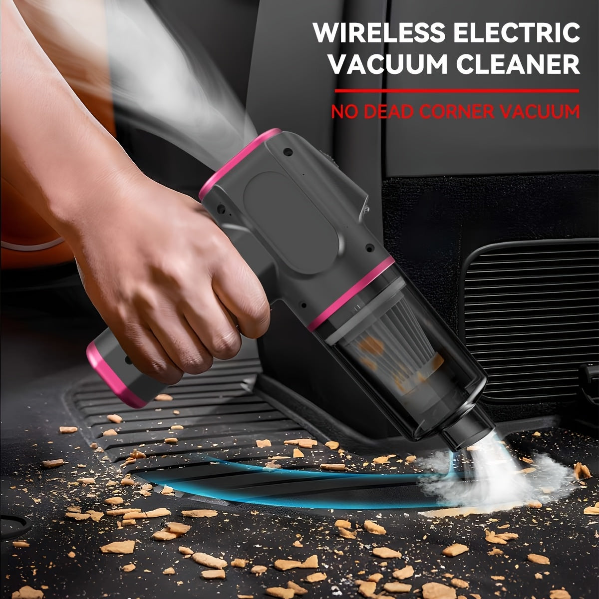 Upgraded Wireless Handheld Vacuum Cleaner with Suction And Blowing Functions, 6Kpa Whirlwind Style Powerful Vacuum Cleaner, USB Charging, Suitable for Cleaning And Grooming Pet Hair At Home, In Cars, In Offices, And On Car Seats, Quiet And Low-noiser