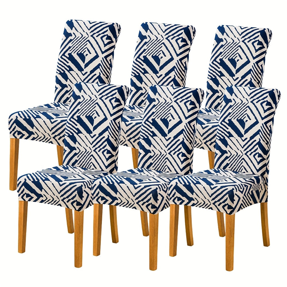 Chair Covers Slipcovers Set Of 4 And 6, Spandex Super Fit Stretch Removable Washable Kitchen Parsons Protector for Dining Room, Hotel, Ceremony