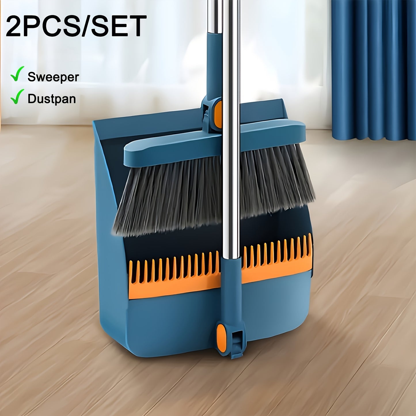 3-In-1 Foldable Broom with Dustpan Combo Set And 4-In-1 Floor Brush with Long Handle, 2-In-1 Efficient Cleaning Flexible Design Quick Dust Removal Dorm Room Essentials Good Helper for Home Office Cleaning, a Versatile Cleaning Tool Set