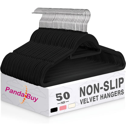 20/50 Pack Premium Velvet Hangers, Non-Slip, Deluxe Slimline Suit Hangers Space Optimized, Maximize Closet Space for Closet Space Saving Clothing & Closet Storage, for Winter Coats & Knitwear