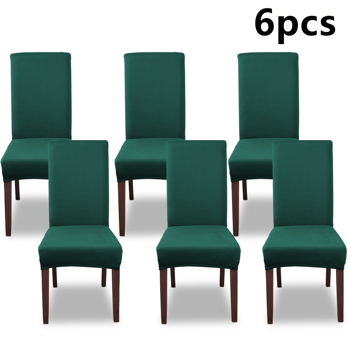 4pcs/6pcs Sliky Fiber Fabric Elastic Home Kitchen Chair Covers, 4/6pcs Set Milk Elastic Home Kitchen Dining Chair Slipcover, Chair Cover, Furniture Protector for Wedding Office Living Room Hotel, Home Decoration, Wedding Season