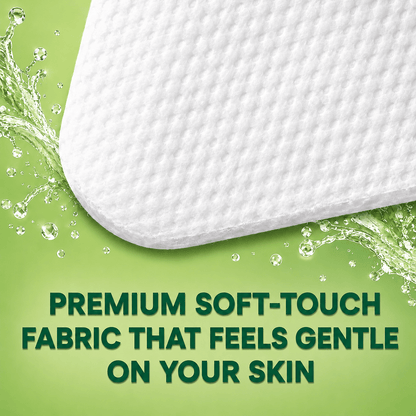 Extra Large Wet Wipes for Adults and Elderly Soft Cucumber Scent – 4 Packs of 60 (240ct) Soft, Thick, 8"x13" Disposable Bathing Wipes for Incontinence and Personal Care