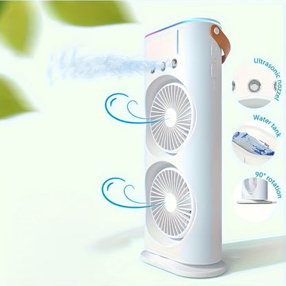 Portable Fog Cooling Fan - USB Powered Fan, Suitable for Outdoor, RV, Indoor, Outdoor, And Office Use, Button Controlled, Water-cooled Portable Electric Fan, Essential for Outdoor Cooling In Summer, Rechargeable Fan