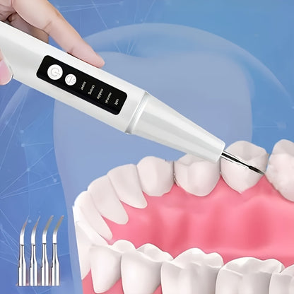Electric Tooth Cleaner with 5 Cleaning Modes, 2 Replacement Heads & LED Light – Perfect Holiday Gift, Water Flosser Teeth Cleaner, Water Pick Replacement Tip, Mini Travel Water Flosser, Portable Water Flosser, Flosser Water Electric, Electric Toothbrush,