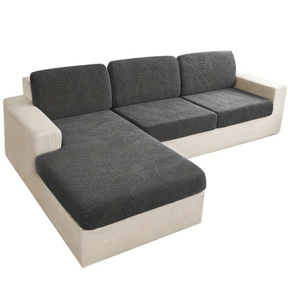 6pcs/Set Sofa Cover, Leaf Jacquard High Elasticity Sofa Cover, Furniture Protective Cover, Concubine-style Sofa Cushion Cover With Elastic Band, Easy To Install, Removable And Easy-to-clean Home Protective Cover, Valentine'S Day Home Decorations