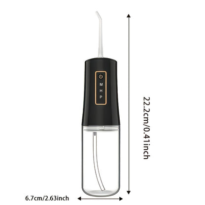 Water Flosser Portable Oral Irrigator – 360° Rotating Nozzle, 3 Pressure Modes, 4 Nozzle Tips, Rechargeable Cordless Teeth Cleaner for Travel & Daily Use