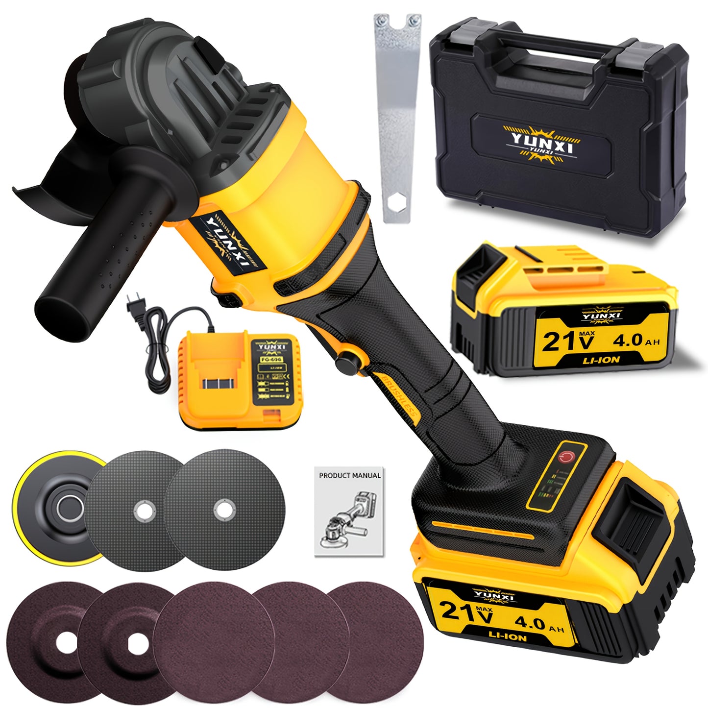 New Rechargeable Angle Grinder in 2025, Lightweight And Multifunctional Handheld Angle Grinder, Lithium Battery Angle Grinder, Rust Removal Polishing Machine, Multifunctional, Lightweight, Suitable for Both Men And Women, a Gift for Family!