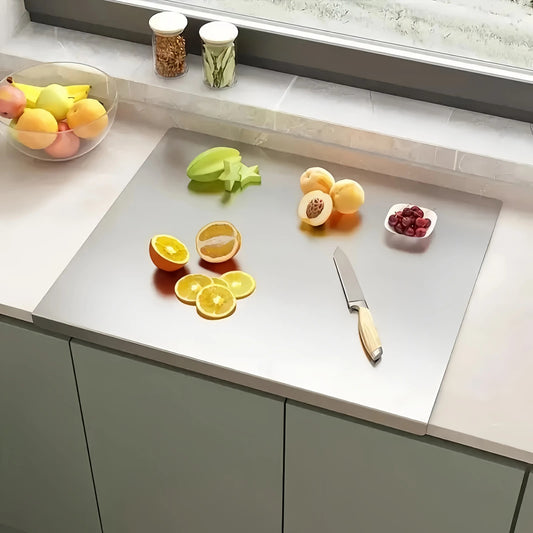 Extra Large Stainless Steel Cutting Board, Corrosion Resistant Easy Clean Kitchen Chopping Board, Multifunctional Food Prep Tool, Perfect Father'S Day Gift