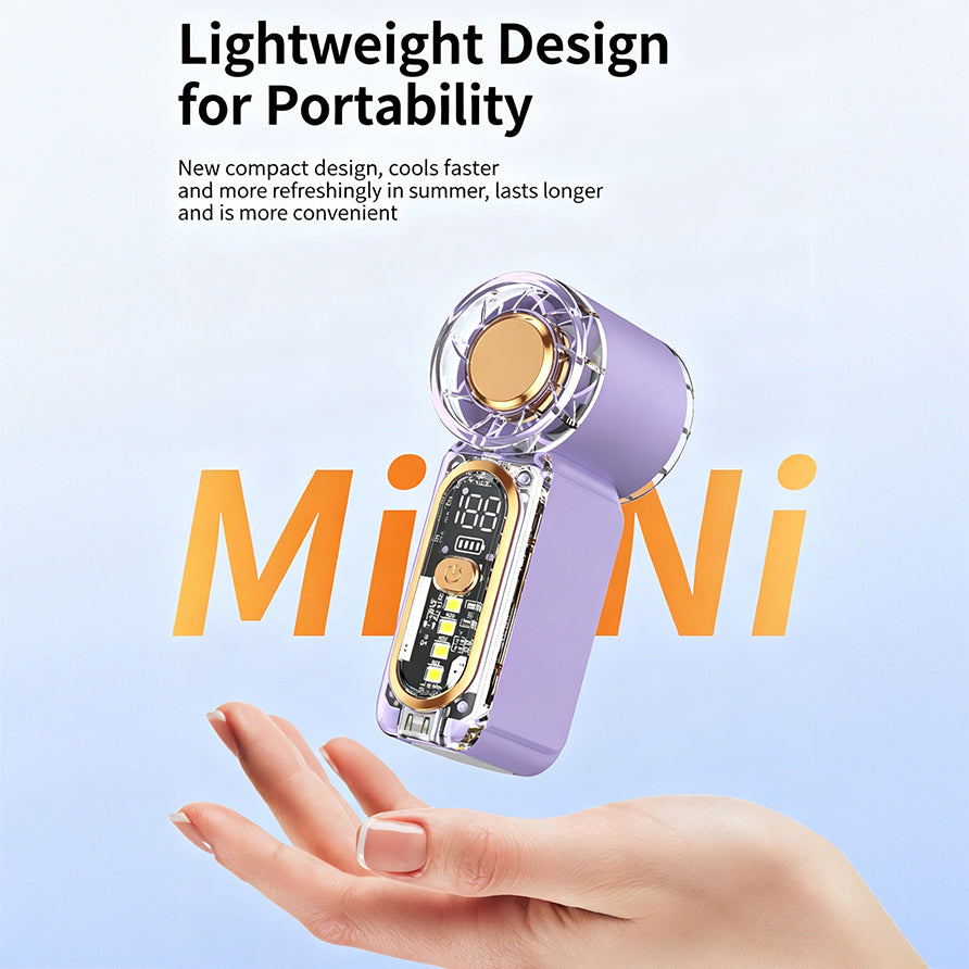 2 Pack Mini Handheld Fan, Compression Small Wind Cannon with SOS Mode, Lightweight Design, 22000 Rpm High speed Wind, 100 Gear Stepless Adjustment, Long Battery Life, Low Noise Pocket Fan, a Variety of Color Schemes Optional, Essential for Outdoor Camping