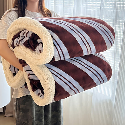 400-450gsm Heavyweight Flannel Blanket – Thick Warm Woven Throw for Bed, Sofa & Bedroom, Machine Washable, 16 Patterns, 4 Sizes