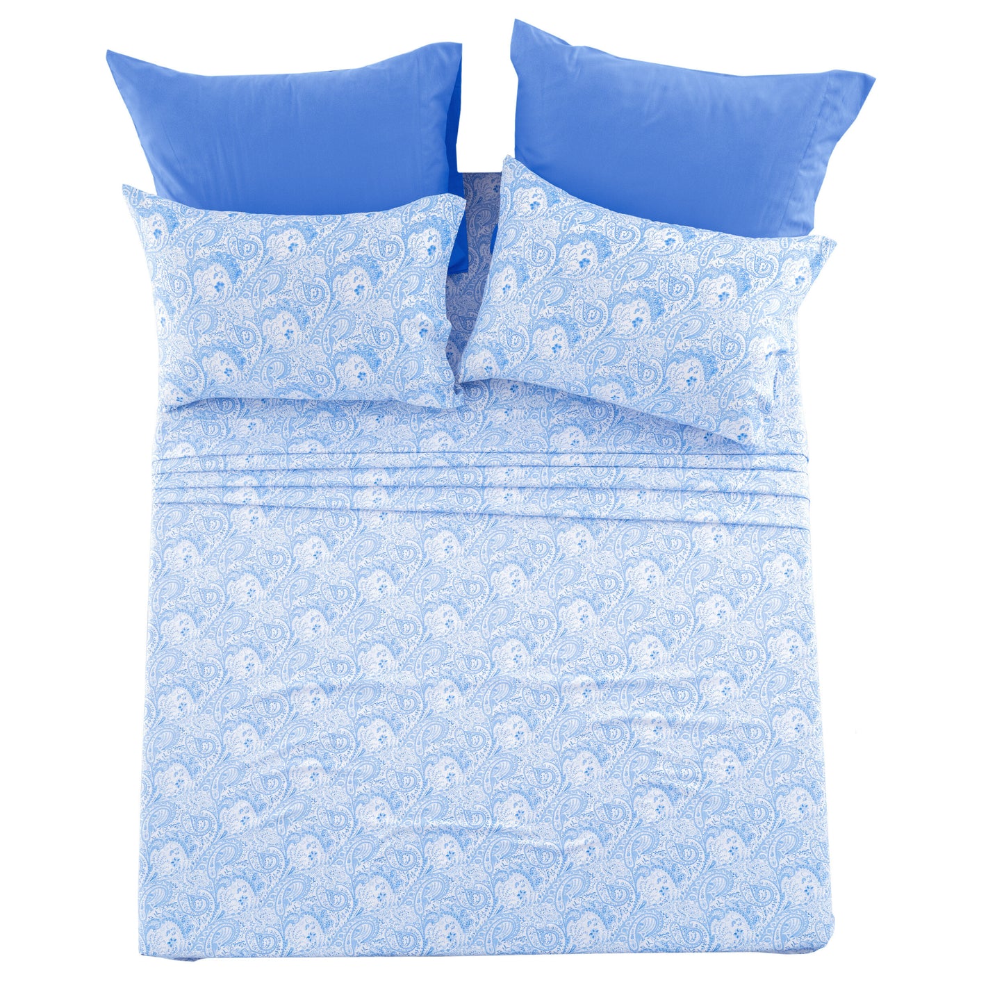 6/4 Piece Paisley Bed Sheet Set – Soft Brushed 100% polyester Wrinkle Free Sheets, Deep Pocket Fitted Sheet, Luxurious Printed Bed Sheets, All-Season Comfort