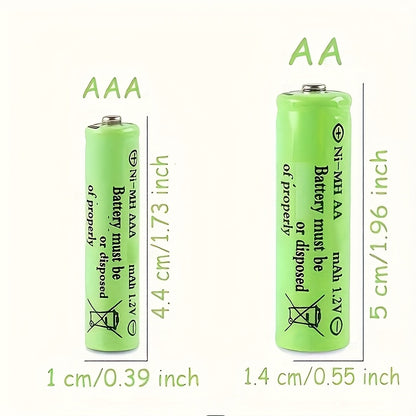 Rechargeable Batteries with Charger, 8 Pack Of High Capacity Low Self Discharge, Ni-MH AA Batteries with Smart 8 Bay Battery Charger, Multiple Choices: 8AAA+charger; 8AA+charger; 4AAA+4AA+charger; Only Chargerv