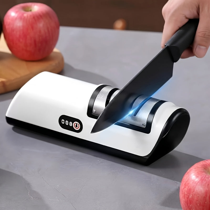 Professional USB Rechargeable Electric Knife Sharpener, Suitable for Multiple Scenarios, Can Be Used for Kitchen Tool Grinding and Polishing, Suitable for Chef Knives, Fruit Knives and Other Knives