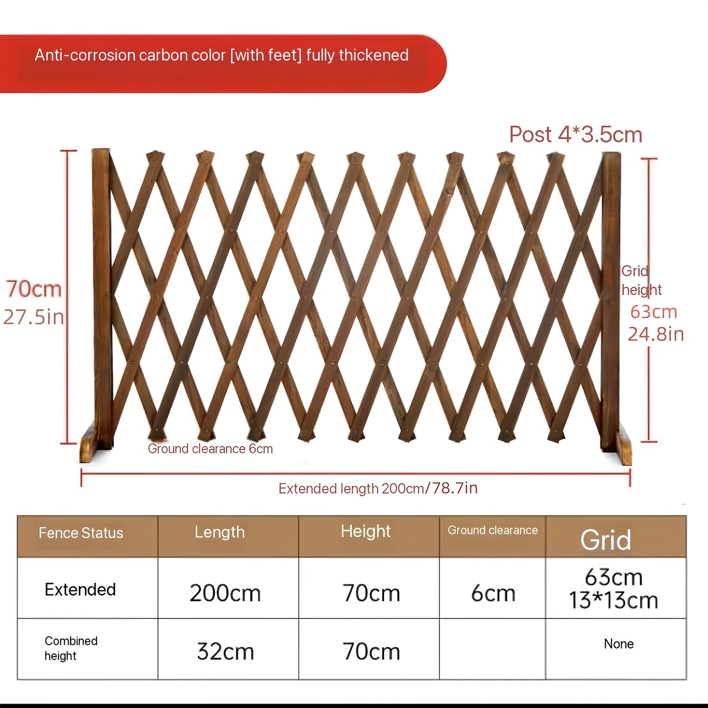 Expandable Thickened Wooden Fence - Independent Retractable Pet Gate for Indoor And Outdoor Use, Perfect for Family Yard, Garden And Play Area Pet Safety Gate|Expandable Fence|Great Halloween Easter Christmas Thanksgiving Etc. Holiday Gift