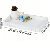 White Square Tray