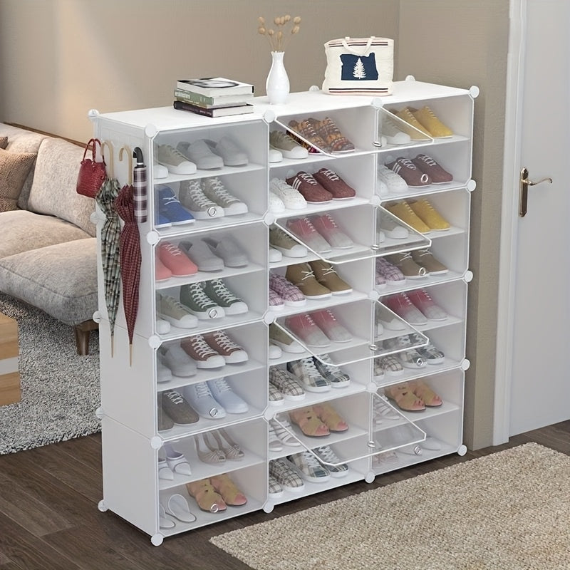 Shoe Rack, Shoe Storage Cabinet, Free Standing Shoe Shelf Organizer for Boots Slippers High Heels, for Closet Bedroom Entryway Hallway