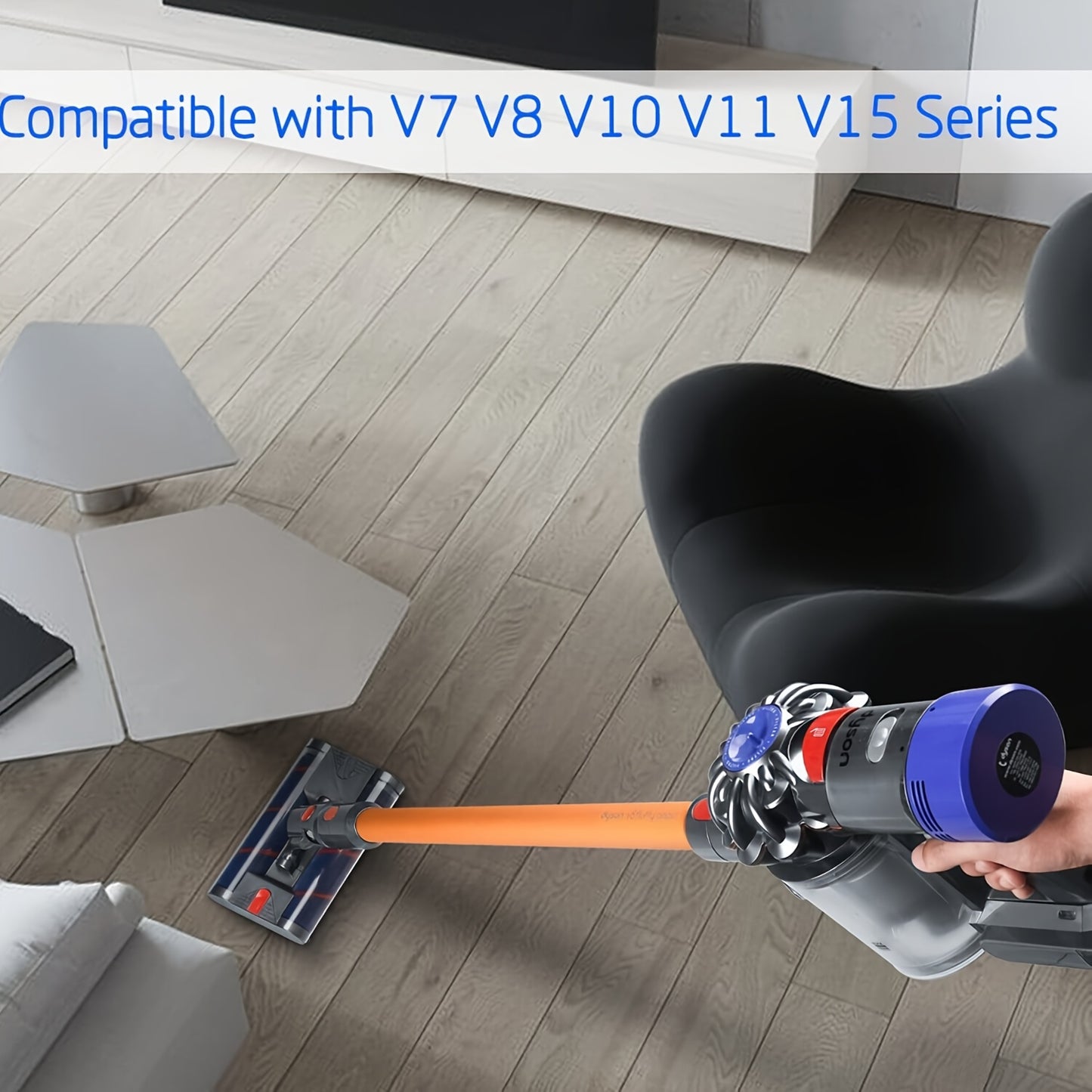 Replacement Brush Head for Vacuum Cleaners, Compatible with V7, V8, V10, V11, And V15 Series, Featuring a Double Roller Design for
