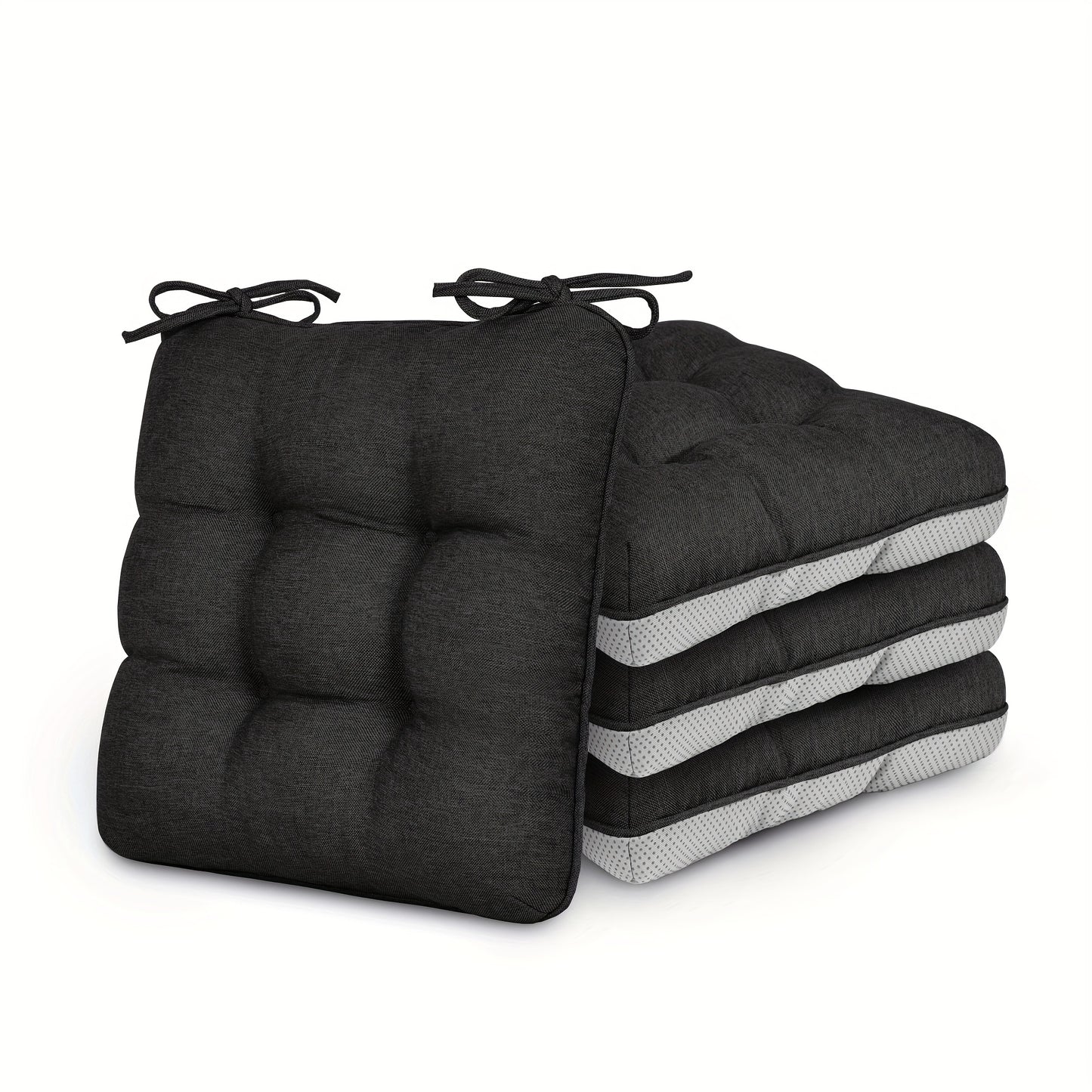 New Year 4/8pcs Memory Foam Chair Cushions, M L Size Available, Outdoor/Indoor Chair Pads for Dining Chairs 4/8 Pack, Seat Cushions for Kitchen, Dining Room, Office, Patio Chair